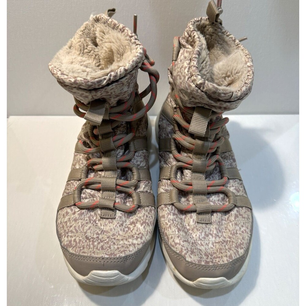 Nike Roshe Women’s Run Hi Sneakerboot Sz 9 Faux Fur Lined 616724-006 Pink Brown